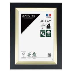 Cadre photo Actual noir doré 13x18 cm