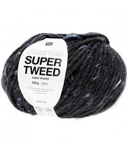 Laine à tricoter Essentials SUPER TWEED Super Chunky 100 gr - RICO Design 06 Noir