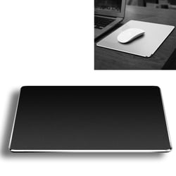 Tapis De Souris Double Face Antidérapant En Alliage D'Aluminium Argenté Noir YONIS