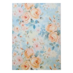 1 feuille de papier de riz 21 x 29,7 cm AB Studio Milky Valley ROSE ORANGE 314
