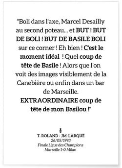 Affiche Basile Boli | A3 : 29,7x42cm