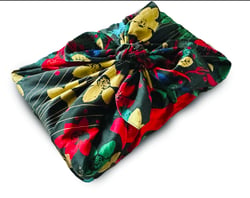 Carédeau Papier Cadeau Réutilisable en Satin de Coton 100% - Taille L