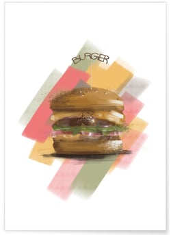 Affiche Burger 2 | A3 : 29,7x42cm