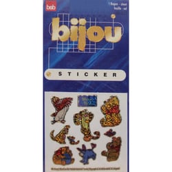 10 stickers brillant winnie l'ourson - autocollant disney enfant