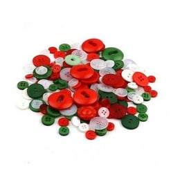 100 boutons en mélange résine couture scrapbooking NOEL
