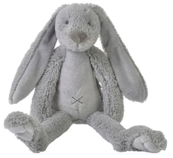 Peluche Lapin Richie gris clair 38 cm - Happy Horse