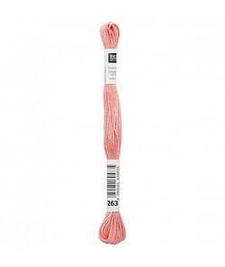 Fil à broder mouliné Uni - Rico Design 263 Rose