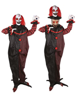 Automate à double tête - Clown - animé, sonore, lumineux - 180cm