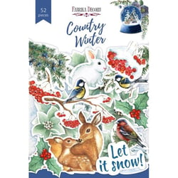 Die cuts formes décoratives scrapbooking Fabrika Décoru 52 pièces COUNTRY WINTER