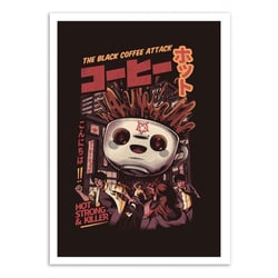 Affiche 30x40 cm - Black coffee - Ilustrata