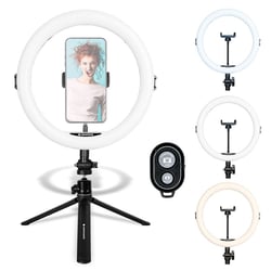 AGFAPHOTO Trépied de table + anneau LED Agfaphoto ARL11 Noir