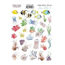 Planche de stickers couleur embelissement Fabrika Decoru SEA LIFE 3 296