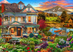 Puzzle 500 pièces - Jardin de Maison de Campagne - Bluebird Puzzle