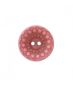 Carte de 4 boutons rosace 2 trous 15mm - Prym Rose