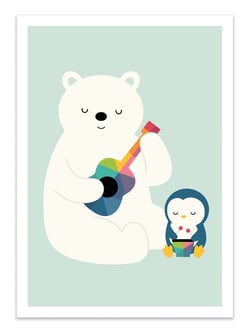 Affiche 30 x 40 cm - A little band - Andy Westface