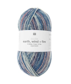 Laine à chaussette Socks Earth Wind + Fire 6 fils - Rico Design 03 Bleu Aqua