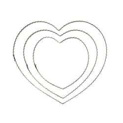 Coeur en fil métallique ondulé, 20 cm