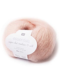 Fil à tricoter Essentials Super Kid Mohair Loves Silk 25 gr - Rico Design 03 Rose