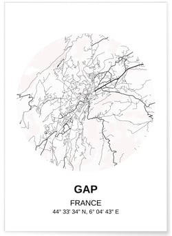 Affiche Carte Gap | A3 : 29,7x42cm