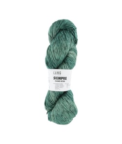Pelote de coton et cupro (soie végane) à tricoter SIEMPRE - Lang Yarns 74 Vert
