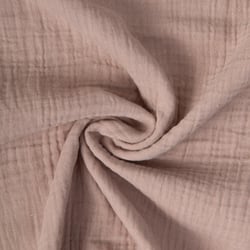 Tissu Double gaze de coton uni Beige sable