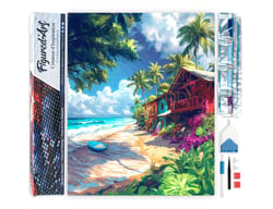 Diamond Painting Broderie Diamant Figured’Art 40x50cm toile entière roulée avec diamants carrés - Village de surf