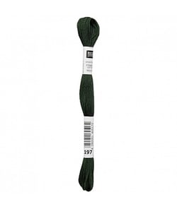 Fil à broder mouliné Uni - Rico Design 197 Vert