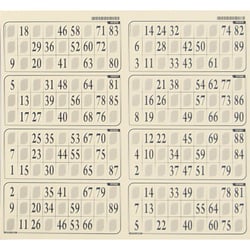 Plaque de 8 grilles de loto - cartons loto - lotoquine