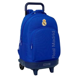 Sac à dos à roulettes Real Madrid Bleu 45 CM Trolley Haut de Gamme