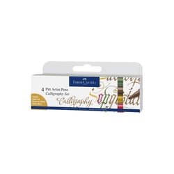 Lot de 4 feutres de calligraphie - FABER-CASTELL - Pitt Artist Pen