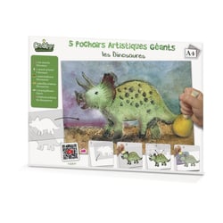 5 Pochoirs artistiques géants - les Dinosaures