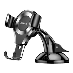 Baseus Support Voiture pour Smartphone à gravité Fixation Tableau de bord Noir / Argent