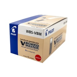 Lot de 12 recharges pour marqueur effaçable - PILOT - V BOARD MASTER - Rouge