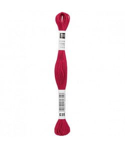 Fil à broder mouliné Uni - Rico Design 035 Rouge