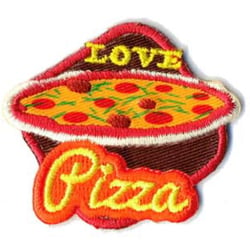 Ecusson thermocollant Love Pizza 5x5cm
