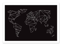 Affiche 50 x 70 cm -  Geometric world - Black - Albertine Baronius