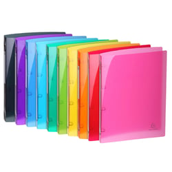 Classeur 4 anneaux 15mm IDERAMA PP polypropylène 5/10e - A4 - Couleurs assorties - x 20 - Exacompta