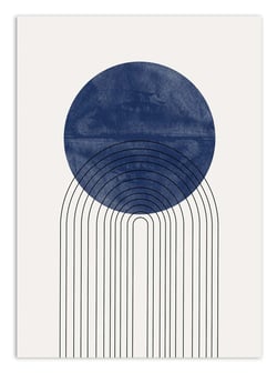 Affiche 50 x 70 cm -  Blue sun - Miuus studio