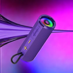 Enceinte Bluetooth Étanche Rouge Avec Lumières LED Et Son Puissant 95dB Violet 2 YONIS