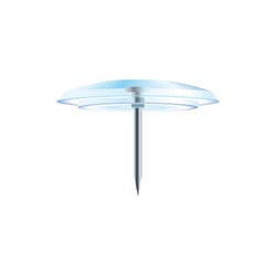 Boîte de 40 punaises - Hauteur de pointe 7mm - 10mm de diamètre - Cristal translucide - Exacompta
