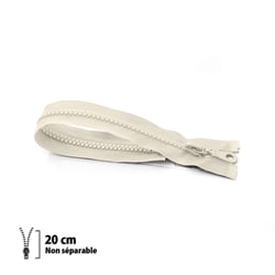 Fermeture éclair Z53 - moulée 6mm Non séparable - 20 cm