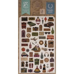 60 Stickers chrystal Travel story
