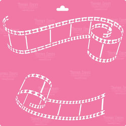 Pochoir plastique souple réutilisable 30 x 30 cm Fabrika Decoru CINEMA 072