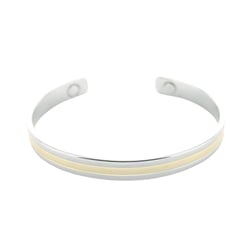 Bracelet cuivre avec Aimants Jonc plat 2 métaux - Omsaé