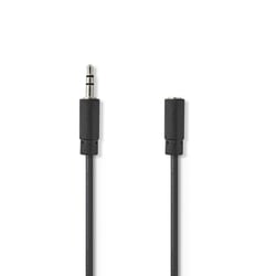 Nedis Câble rallonge audio jack 2 m connecteurs mâle vers femelle Noir