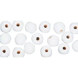 Perle en bois Blanc Ronde Ø 8 mm 82 pièces