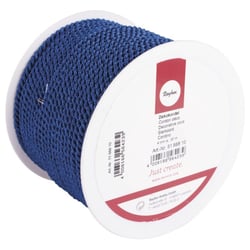 Cordon déco, 4 mm, rouleau 50 m, bleu foncé