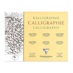 Bloc Calligraphie ivoire encollé 24x30 - 130g/m2 - 25 feuilles - Clairefontaine