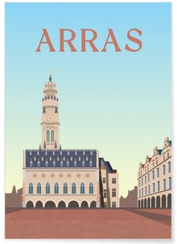 Affiche ville Arras | A3 : 29,7x42cm