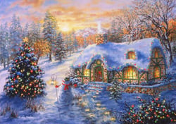 Puzzle 2000 pièces - Christmas Cottage - Bluebird Puzzle